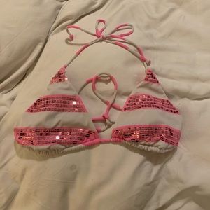 Victoria secret sequin bikini top
